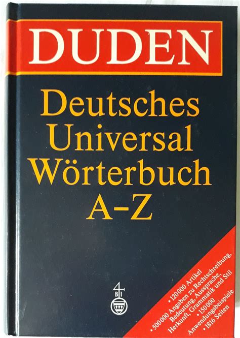 duden worterbuch|Duden – Deutsches Universalwörterbuch.